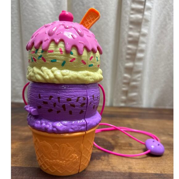 Polly Pocket 2-in-1 Ice Cream Spin 'n Surprise Compact Playground Travel Toy - Picture 1 of 10